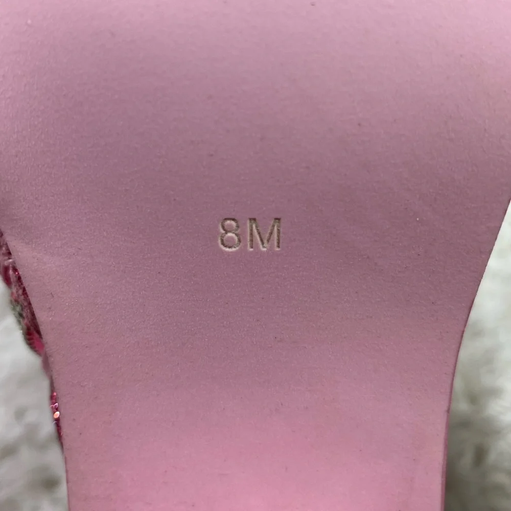 CLUB EXX Pink Sheriff Shine Rhinestone Cowboy Boots Ankle Booties Heeled Size 8 - Picture 9 of 13